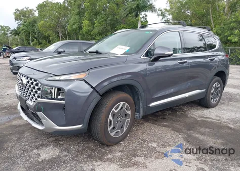 2021 Hyundai Santa Fe Hybrid Blue из США, поврежденный, VIN KM8S2DA14MU005973